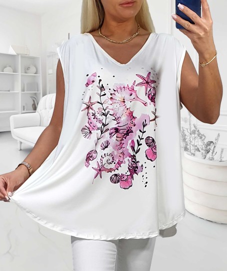 Top damski Big Size Digital Konik kod 1992